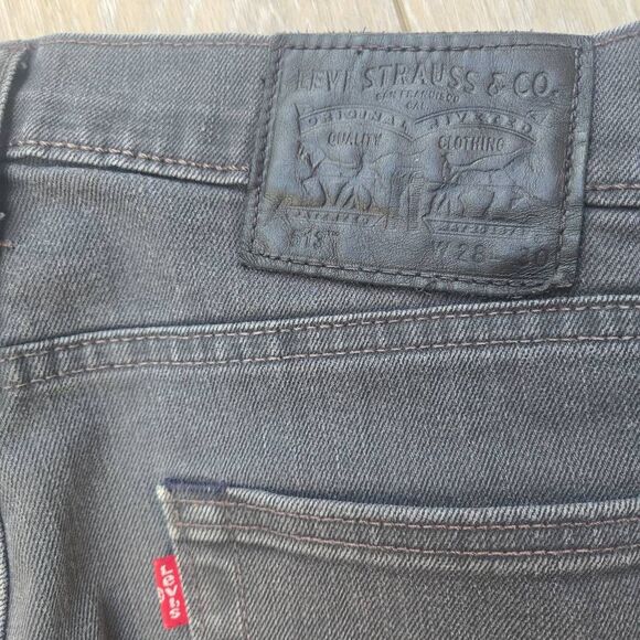 Levi's Strauss black slim straight denim men's jeans 28x30 - Picture 11 of 14